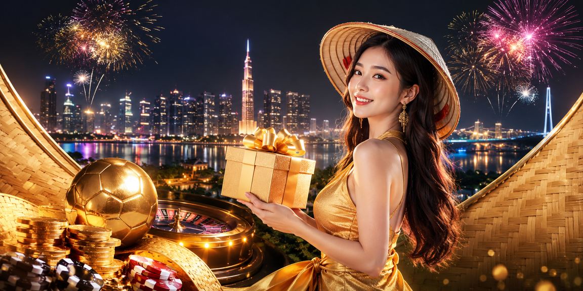 Người phụ nữ mặc nón lá theo dõi màn hình cá cược thể thao tại TP. Hồ Chí Minh về đêm