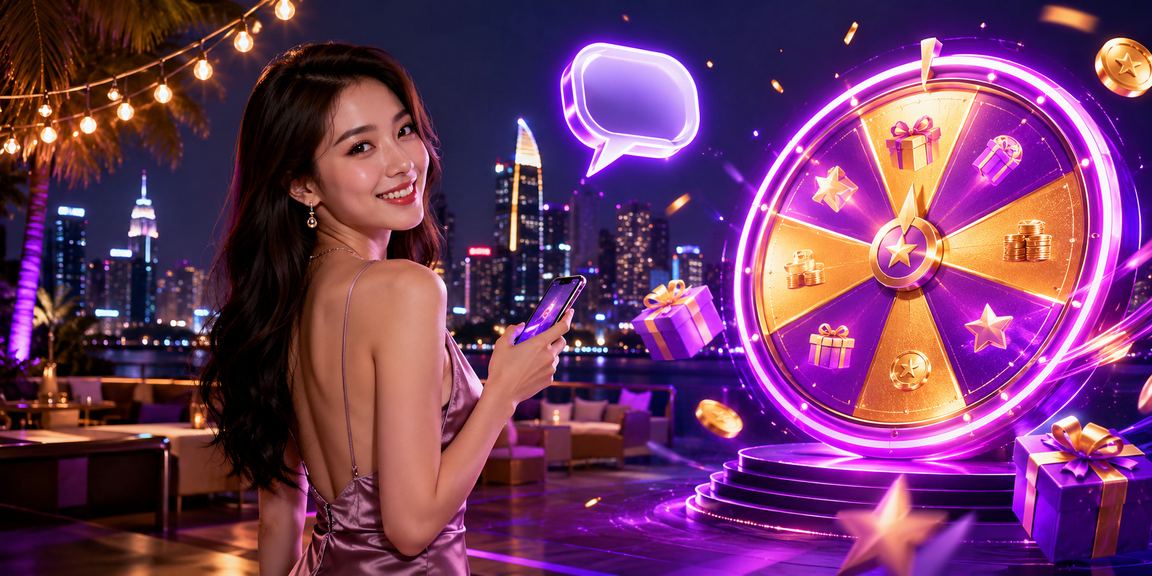 Bàn roulette phát sáng trong không gian casino neon tại TP. Hồ Chí Minh, minh họa trải nghiệm live casino